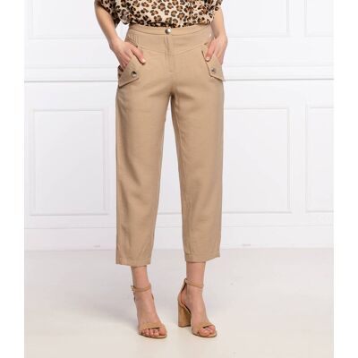 Silvian Heach Spodnie AGUADILLA Straight fit high waist beżowy 34 Silvian Heach Spodnie AGUADILLA Straight fit high waist beżowy 34
