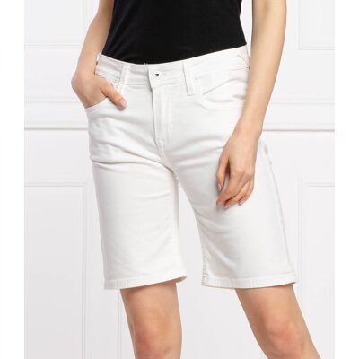 Pepe Jeans London Szorty POPPY Regular Fit biały 24 Pepe Jeans London Szorty POPPY Regular Fit biały 24