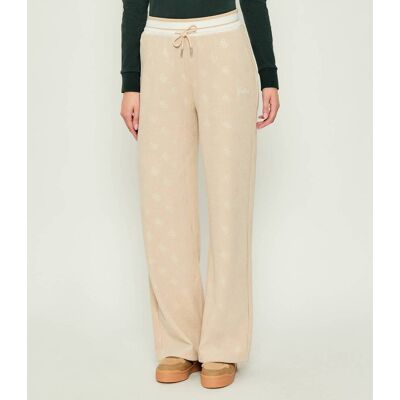 Guess ACTIVE Spodnie dresowe PAULINA Relaxed fit sztruks beżowy S Guess ACTIVE Spodnie dresowe PAULINA Relaxed fit sztruks beżowy S