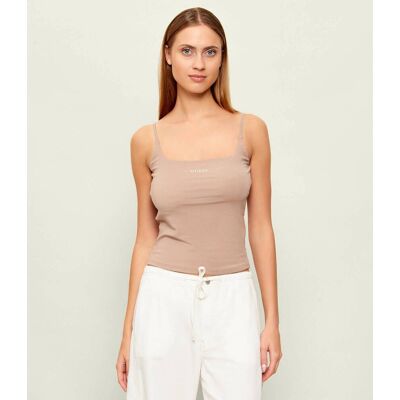 Guess ACTIVE Top JASMINE Cropped Fit beżowy L Guess ACTIVE Top JASMINE Cropped Fit beżowy L
