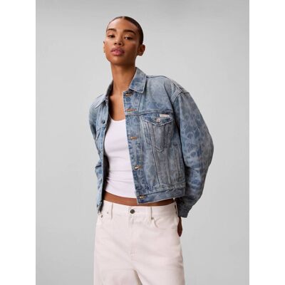 Calvin Klein Jeans Jeansowa kurtka 90s TRUCKER Regular Fit niebieski M Calvin Klein Jeans Jeansowa kurtka 90s TRUCKER Regular Fit niebieski M