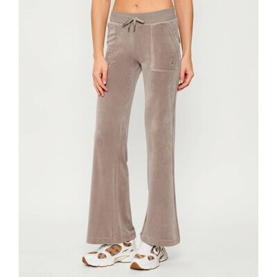 Juicy Couture Spodnie dresowe LAYLA flare fit beżowy L Juicy Couture Spodnie dresowe LAYLA flare fit beżowy L