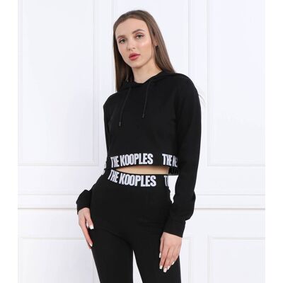 The Kooples Bluza Cropped Fit czarny 40 The Kooples Bluza Cropped Fit czarny 40
