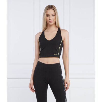 DKNY Sport Top Cropped Fit czarny L DKNY Sport Top Cropped Fit czarny L