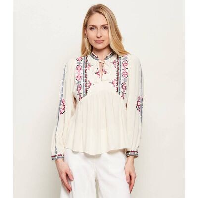 Ba&sh; Bluzka TILT Relaxed fit ecru S Ba&sh; Bluzka TILT Relaxed fit ecru S