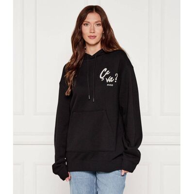 HUGO Bluza Dejandra_2 Relaxed fit czarny M HUGO Bluza Dejandra_2 Relaxed fit czarny M