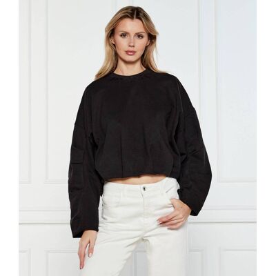 Pinko Bluza MACEDONIA Cropped Fit czarny XS/S Pinko Bluza MACEDONIA Cropped Fit czarny XS/S