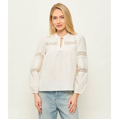 Ba&sh; Bluzka NAMI Relaxed fit ecru M Ba&sh; Bluzka NAMI Relaxed fit ecru M