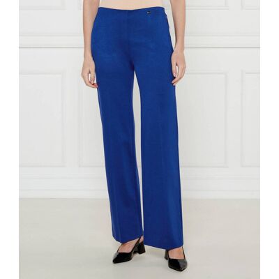 Marc Cain Spodnie flare fit high waist granatowy 34 Marc Cain Spodnie flare fit high waist granatowy 34