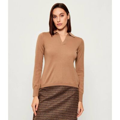 Weekend MaxMara Wełniany sweter CAPPA Regular Fit z dodatkiem kaszmiru camel XS Weekend MaxMara Wełniany sweter CAPPA Regular Fit z dodatkiem kaszmiru camel XS