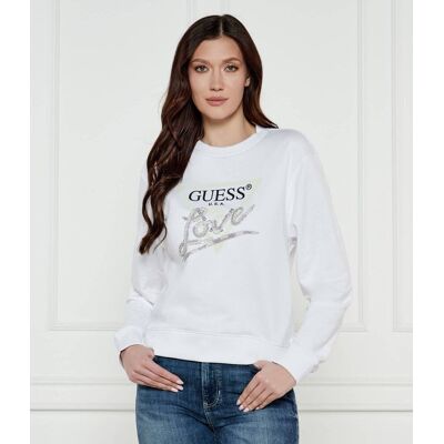 Guess Bluza Regular Fit biały S Guess Bluza Regular Fit biały S