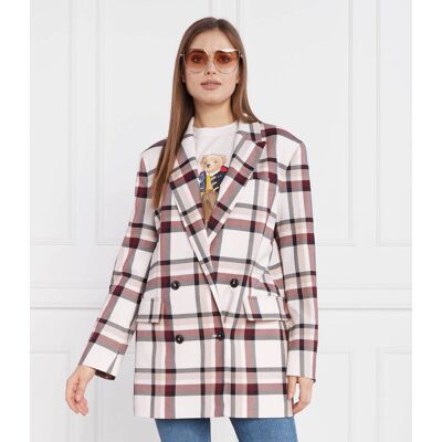 Tommy Hilfiger Marynarka GLOBAL STRIPE CHECK DB Regular Fit biały 42 Tommy Hilfiger Marynarka GLOBAL STRIPE CHECK DB Regular Fit biały 42