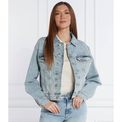 Boss ORANGE Kurtka jeansowa C_TRUCKER Oversize fit niebieski 42 Boss ORANGE Kurtka jeansowa C_TRUCKER Oversize fit niebieski 42