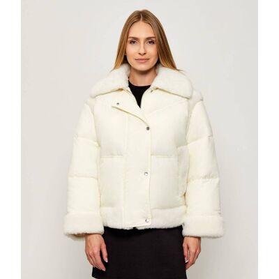 Boss ORANGE Kurtka C_Pajuna Regular Fit shearling biały 38 Boss ORANGE Kurtka C_Pajuna Regular Fit shearling biały 38