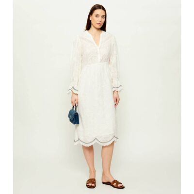 Ba&sh; Sukienka ROBE PRISCO ecru S Ba&sh; Sukienka ROBE PRISCO ecru S