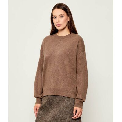 Boss BLACK Kaszmirowy sweter Fascona Regular Fit brązowy L Boss BLACK Kaszmirowy sweter Fascona Regular Fit brązowy L