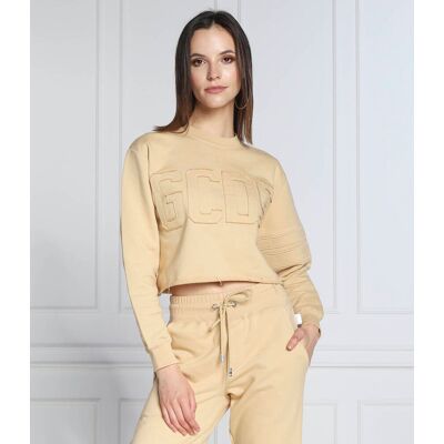 GCDS Bluza Cropped Fit beżowy L GCDS Bluza Cropped Fit beżowy L