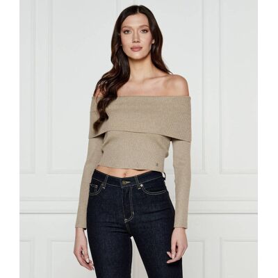 Guess Sweter Nina Slim Fit beżowy XL Guess Sweter Nina Slim Fit beżowy XL