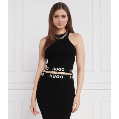 HUGO Top Sorrelta Slim Fit czarny L HUGO Top Sorrelta Slim Fit czarny L