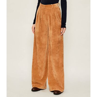 MM Spodnie HENRY flare fit sztruks camel S MM Spodnie HENRY flare fit sztruks camel S