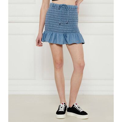 Tommy Jeans Spódnica CHAMBRAY niebieski M Tommy Jeans Spódnica CHAMBRAY niebieski M