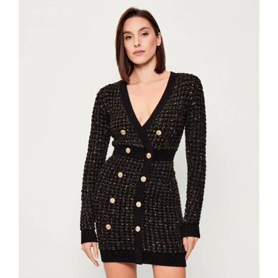 Elisabetta Franchi Sukienka z dodatkiem wełny czarny 34 Elisabetta Franchi Sukienka z dodatkiem wełny czarny 34