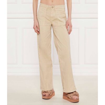 Guess Jeans Spodnie UTILITY Loose fit beżowy 25/32 Guess Jeans Spodnie UTILITY Loose fit beżowy 25/32