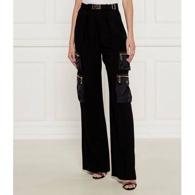 Elisabetta Franchi Spodnie cargo flare fit czarny 38 Elisabetta Franchi Spodnie cargo flare fit czarny 38