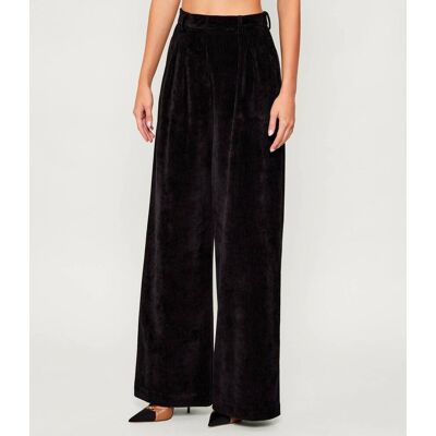MM Spodnie HENRY flare fit sztruks czarny L MM Spodnie HENRY flare fit sztruks czarny L