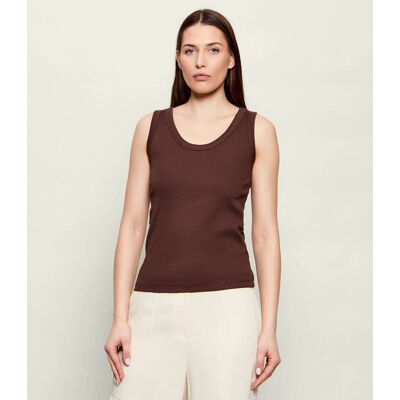 Weekend MaxMara Top WKDMULTIC Slim Fit brązowy XS Weekend MaxMara Top WKDMULTIC Slim Fit brązowy XS