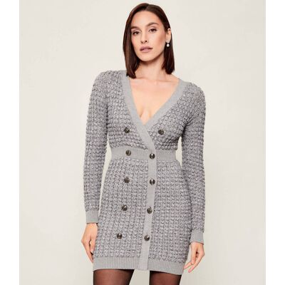 Elisabetta Franchi Sukienka z dodatkiem wełny szary 34 Elisabetta Franchi Sukienka z dodatkiem wełny szary 34