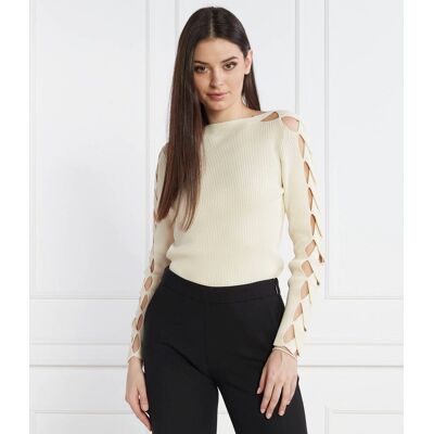 Liviana Conti Sweter Regular Fit kremowy L Liviana Conti Sweter Regular Fit kremowy L