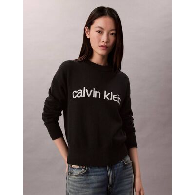 Calvin Klein Jeans Sweter Regular Fit czarny XXS Calvin Klein Jeans Sweter Regular Fit czarny XXS