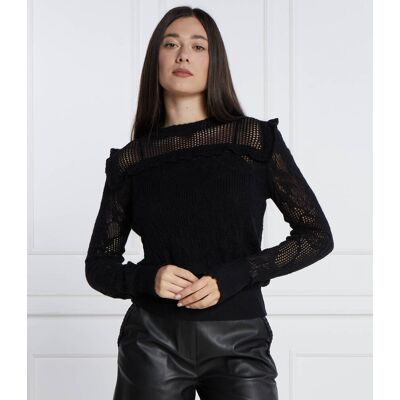 TWINSET Sweter Regular Fit z dodatkiem wełny czarny XS TWINSET Sweter Regular Fit z dodatkiem wełny czarny XS