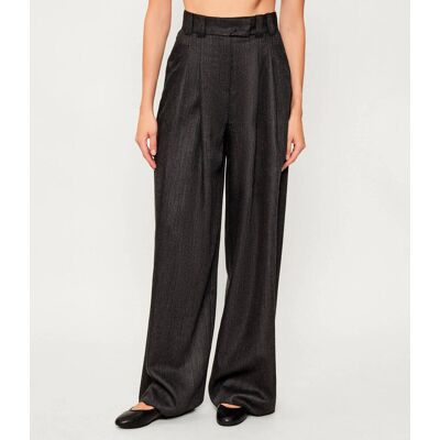 Marella Wełniane spodnie ULTRA Relaxed fit grafitowy 42 Marella Wełniane spodnie ULTRA Relaxed fit grafitowy 42
