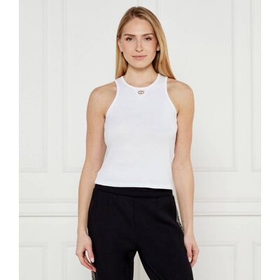 TWINSET Top Slim Fit biały XL TWINSET Top Slim Fit biały XL