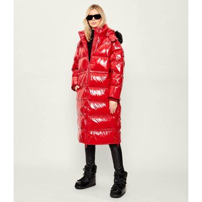 Michael Kors Puchowy płaszcz 2w1 Ciré czerwony XS Michael Kors Puchowy płaszcz 2w1 Ciré czerwony XS