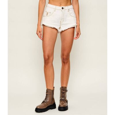 One Teaspoon Jeansowe szorty RENEGADES Regular Fit high waist ecru 26 One Teaspoon Jeansowe szorty RENEGADES Regular Fit high waist ecru 26