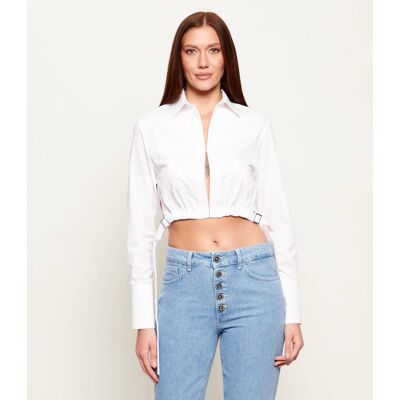 DONDUP - made in Italy Koszula Cropped Fit biały 38 DONDUP - made in Italy Koszula Cropped Fit biały 38