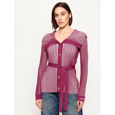 Liu Jo Sport Kardigan Slim Fit różowy M Liu Jo Sport Kardigan Slim Fit różowy M