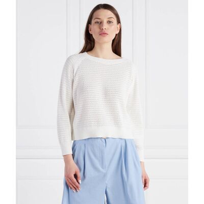 Marella Sweter LELIA Regular Fit biały XL Marella Sweter LELIA Regular Fit biały XL