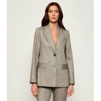 Marc Cain Marynarka Loose fit z dodatkiem wełny szary 40 Marc Cain Marynarka Loose fit z dodatkiem wełny szary 40