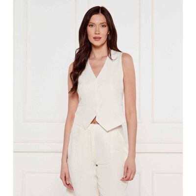 Calvin Klein Kamizelka Slim Fit ecru 38 Calvin Klein Kamizelka Slim Fit ecru 38