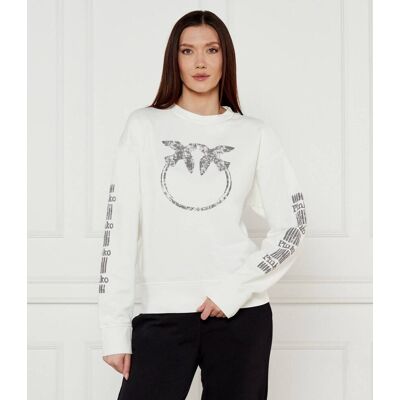 Pinko Bluza MINDELO Relaxed fit biały S Pinko Bluza MINDELO Relaxed fit biały S