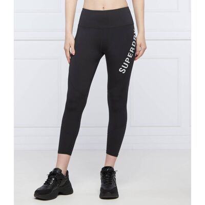 Superdry Legginsy Slim Fit czarny XXS Superdry Legginsy Slim Fit czarny XXS