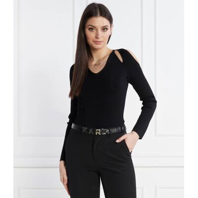 Karl Lagerfeld Sweter Slim Fit czarny S Karl Lagerfeld Sweter Slim Fit czarny S