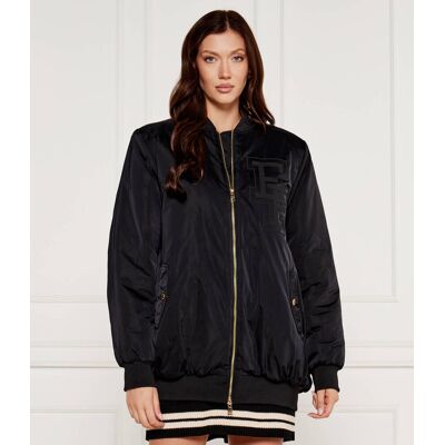 Elisabetta Franchi Kurtka bomber Oversize fit czarny 40 Elisabetta Franchi Kurtka bomber Oversize fit czarny 40