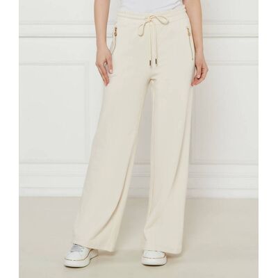 TWINSET Spodnie dresowe flare fit ecru L TWINSET Spodnie dresowe flare fit ecru L