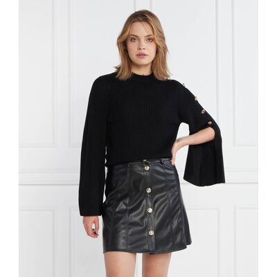 Liu Jo Sweter Regular Fit z dodatkiem wełny czarny XS Liu Jo Sweter Regular Fit z dodatkiem wełny czarny XS