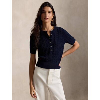 Polo Ralph Lauren Sweter Henley Slim Fit granatowy L Polo Ralph Lauren Sweter Henley Slim Fit granatowy L